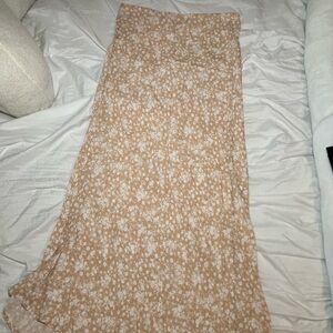 Floral Tan Skirt